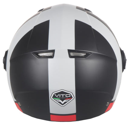 Helmet vito jet moda white/black