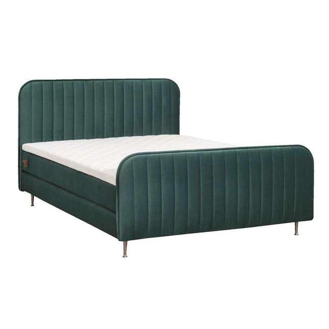 UNICORN Boxspring double bed velvet blue 140x200 cm