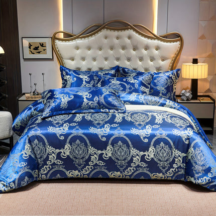 UNICORN Luxury European Jacquard Satin High-Quality Duvet Cover Three-Piece Set