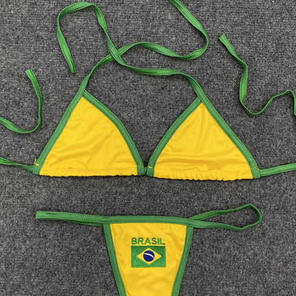 UNICORN Embroidered Bikini with Letter Patches, Fashionable Sexy Women's s m l xl