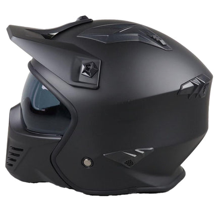 UNICORN Helmet vito jet bruzano mat black + peak