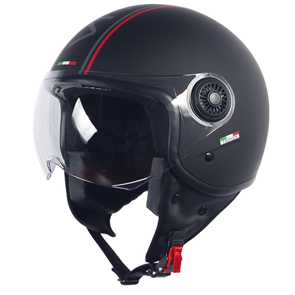 Helmet vito jet loreto fashion mat black