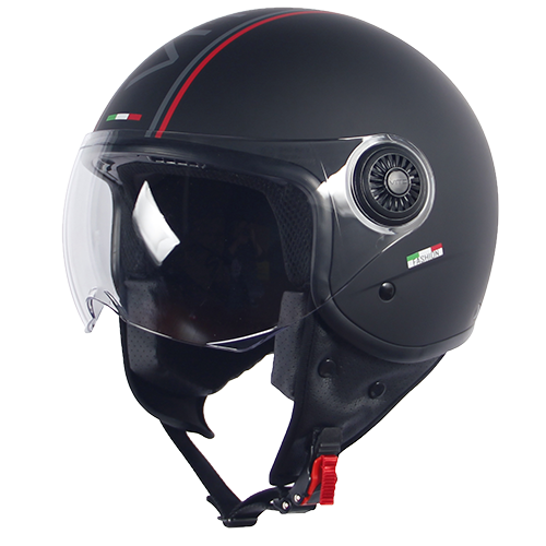 Helmet vito jet loreto fashion mat black