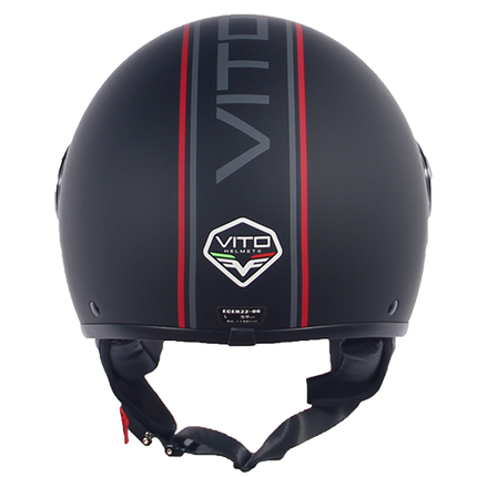 Helmet vito jet loreto fashion mat black