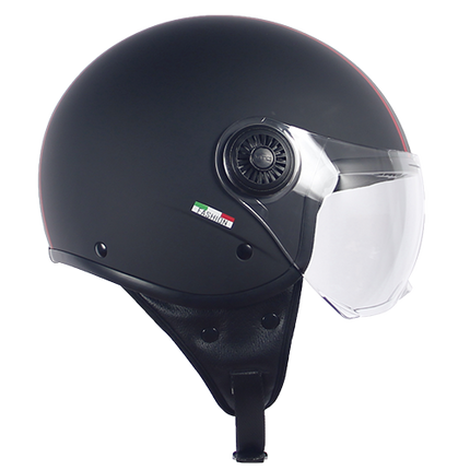 Helmet vito jet loreto fashion mat black