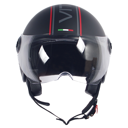 Helmet vito jet loreto fashion mat black