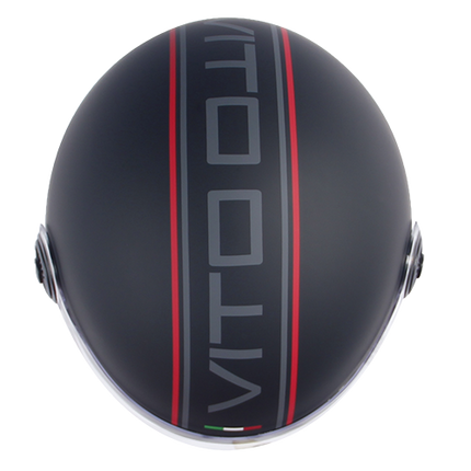 Helmet vito jet loreto fashion mat black