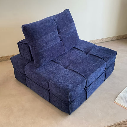 UNICORN New fabric sofa, freely combinable, straight-lined long sofa white dark blue orange
