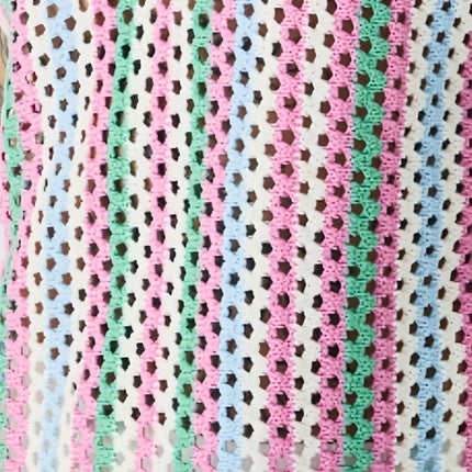 UNICORN Openwork Crochet Vest Pink Red Blue Green s m l xl xxl