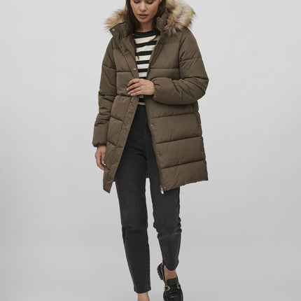 UNICORN Women's parka jacket brown tiger print black 34 36 38 40 42 44