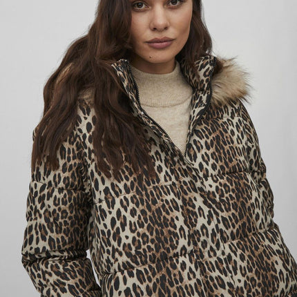 UNICORN Women's parka jacket brown tiger print black 34 36 38 40 42 44
