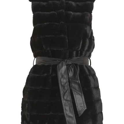 UNICORN Women's faux fur bodywarmer black xs sm l