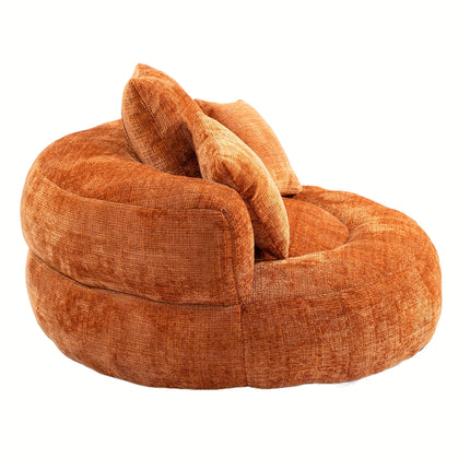 UNICORN Multi-Functional Convertible Sofa Bed with Orange Chenille Fabric