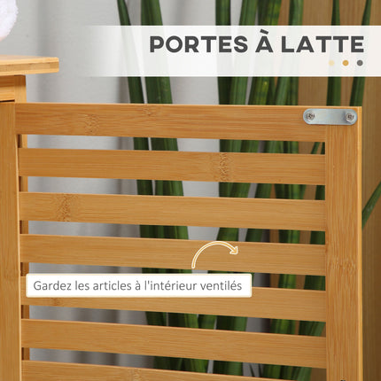 UNICORN Cleanline Bathroom Bamboo Furniture Under Sink Cabinet 2 Doors