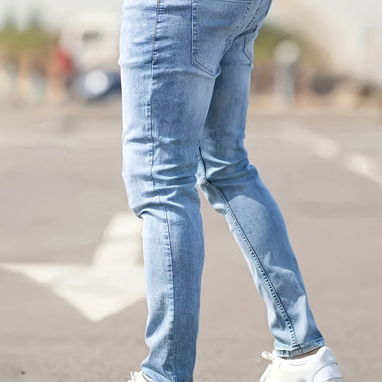 UNICORN Men Casual Slim-Fit Stretch Pants Blue Grey s m l xl xxl