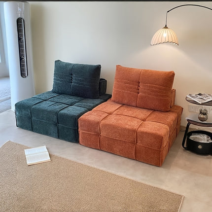 UNICORN New fabric sofa, freely combinable, straight-lined long sofa white dark blue orange