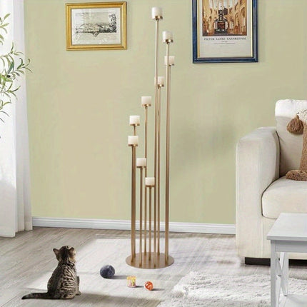 UNICORN 9-Arm Candlestick Floor Lamp Golden