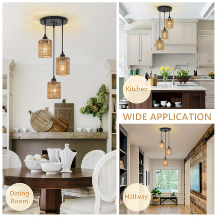 UNICORN Rustic Bohemian Style Pendant Light Brown Black