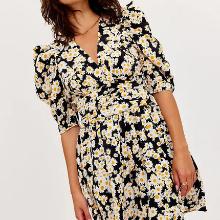 UNICORN Women's dress black floral xs s m l