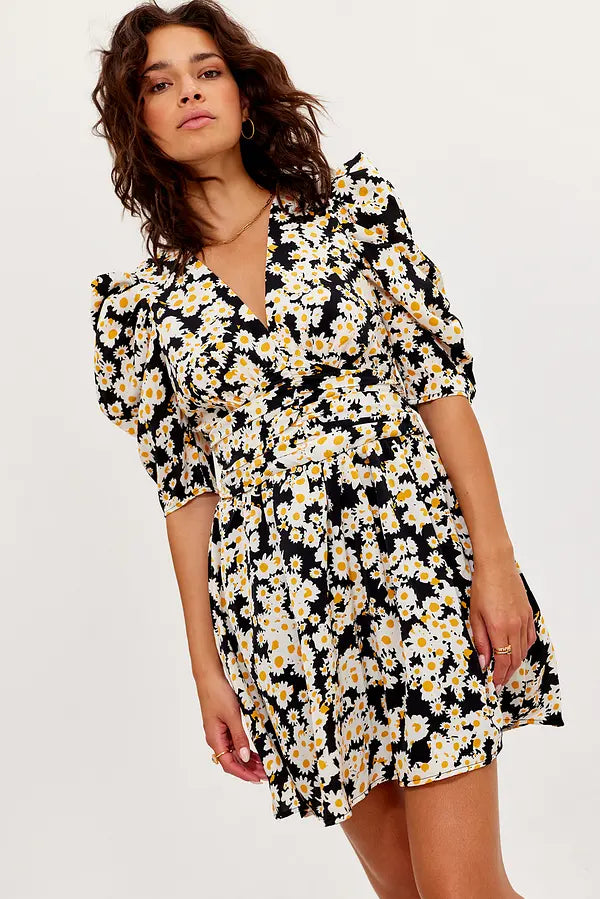 UNICORN Women's dress black floral xs s m l