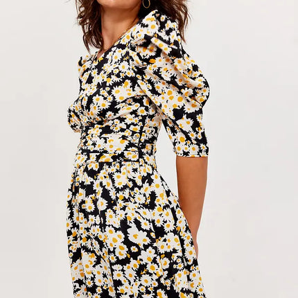UNICORN Women's dress black floral xs s m l