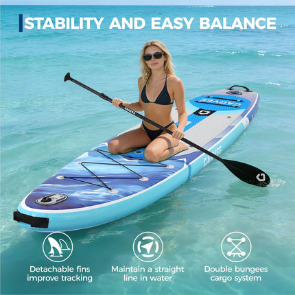 UNICORN Inflatable Paddle Board Measuring 323×81×15Cm, Supports Up to 204.12KG