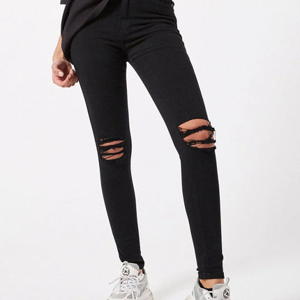 UNICORN Women's jeans black with holes s m l xl