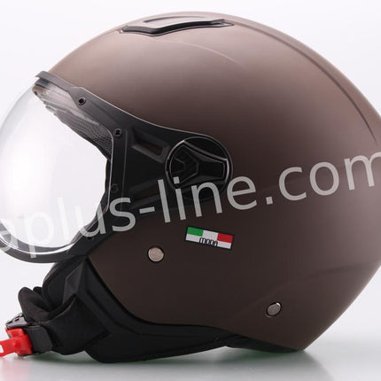 Scooter bromfiets zomerhelm jet helm vito moda notte roof boxer maten xs s m l xl xxl | Scooterhelm