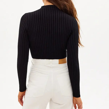 UNICORN Women's sweater turtleneck light green dark green brown white black pink blue xs s m l