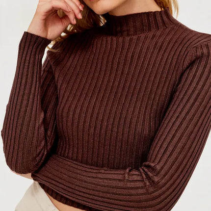 UNICORN Women's sweater turtleneck light green dark green brown white black pink blue xs s m l