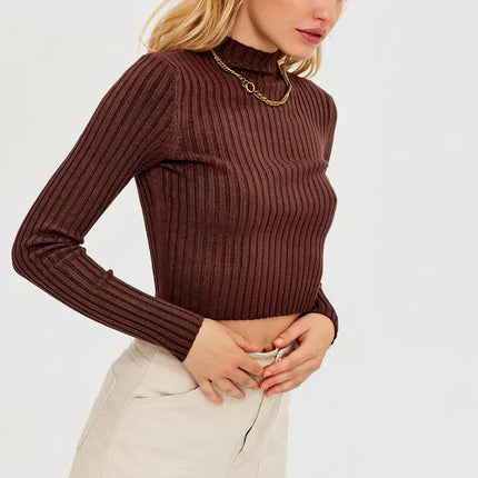 UNICORN Women's sweater turtleneck light green dark green brown white black pink blue xs s m l