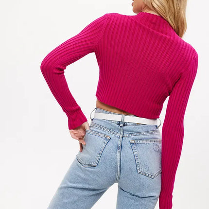 UNICORN Women's sweater turtleneck light green dark green brown white black pink blue xs s m l