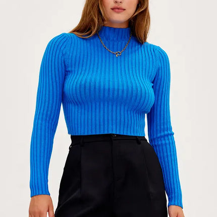 UNICORN Women's sweater turtleneck light green dark green brown white black pink blue xs s m l