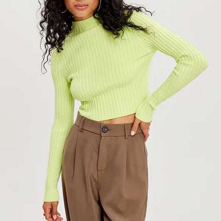 UNICORN Women's sweater turtleneck light green dark green brown white black pink blue xs s m l