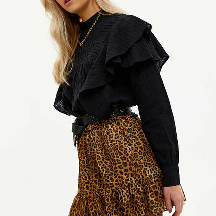 UNICORN Women's skirt brown leopard print xs s m l