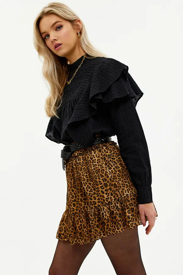 UNICORN Women's skirt brown leopard print xs s m l