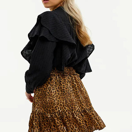 UNICORN Women's skirt brown leopard print xs s m l