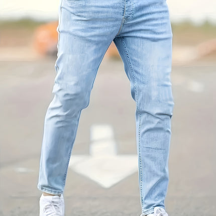 UNICORN Men Casual Slim-Fit Stretch Pants Blue Grey s m l xl xxl