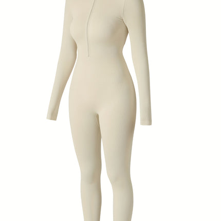 UNICORN Womens Bodysuit Front Zipper Long Sleeve One-Piece Long Pants s m l xl xxl
