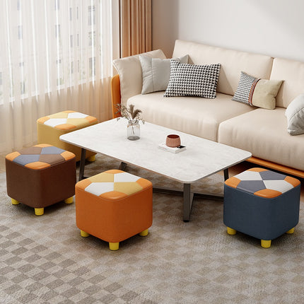 UNICORN Wood Stool Orange Gray White Blue Yellow