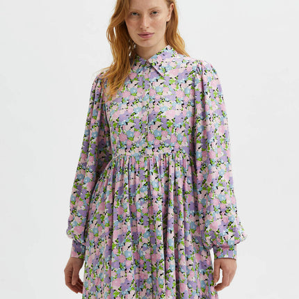 UNICORN Women's floral dress light purple xs s m l xl