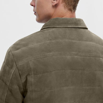 UNICORN Men's suede jacket olive green s m l xl xxl