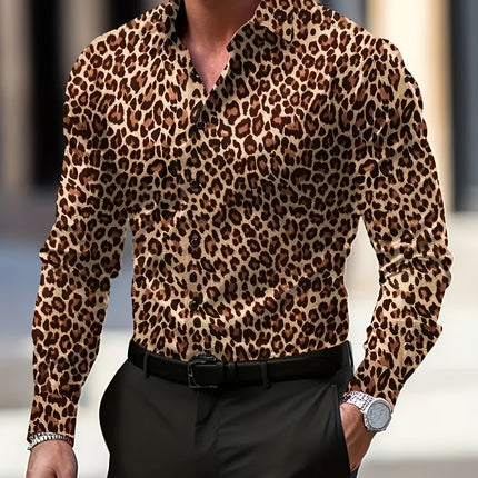 UNICORN Men's Casual Shirt with Geometric Pattern Polyester, Machine Washable s m l xl xxl
