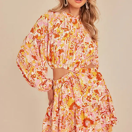 UNICORN Women's dress yellow floral xs s m l