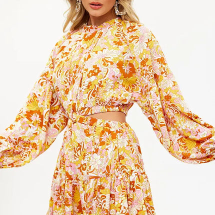 UNICORN Women's dress yellow floral xs s m l