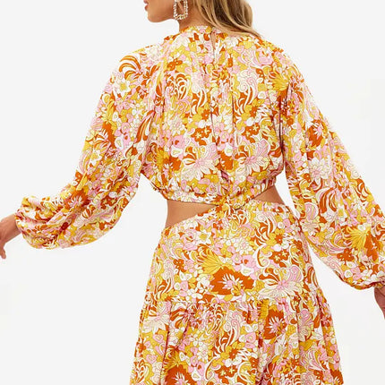 UNICORN Women's dress yellow floral xs s m l