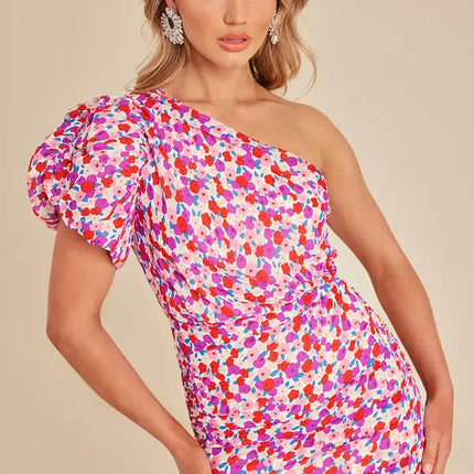 UNICORN Women's dress pink red purple floral xs s m l