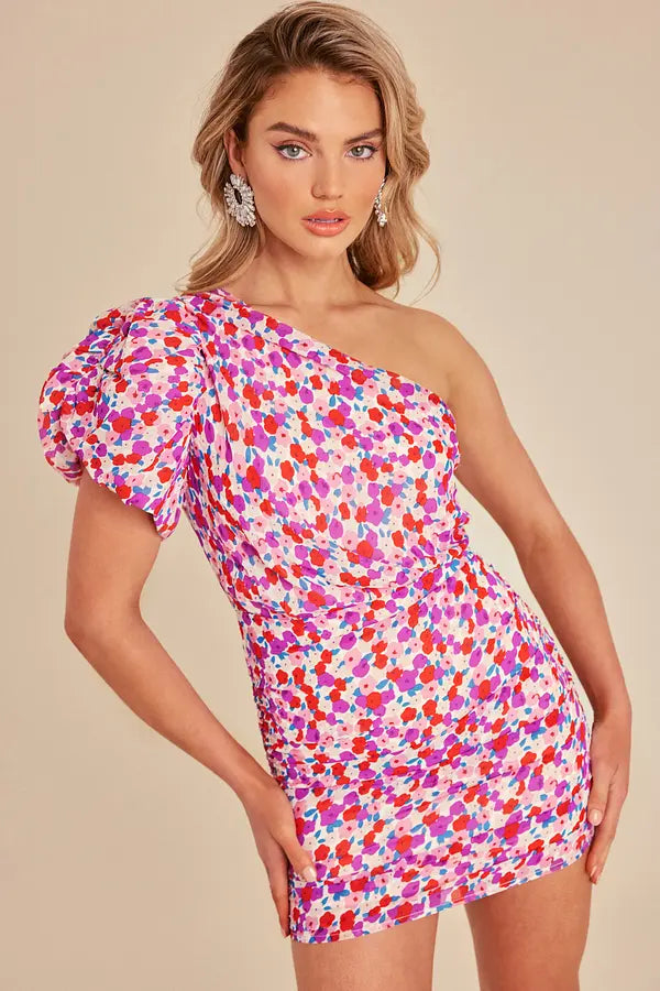 UNICORN Women's dress pink red purple floral xs s m l