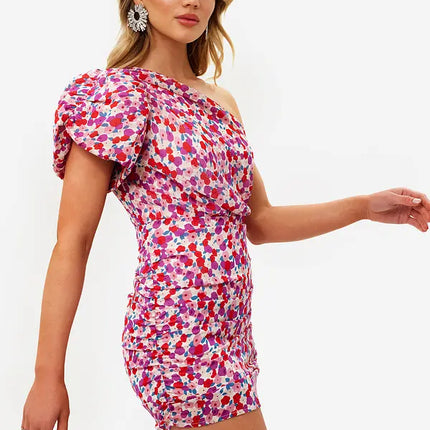 UNICORN Women's dress pink red purple floral xs s m l