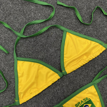 UNICORN Embroidered Bikini with Letter Patches, Fashionable Sexy Women's s m l xl